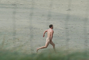 Sam Heughan Shakes His Naked Ass While Running Gay Male Celebs