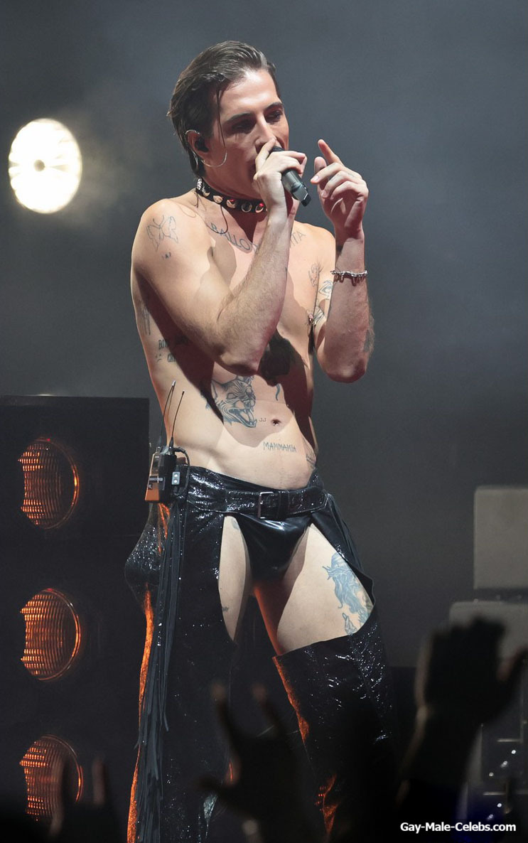 Damiano David Nude Ass During Maneskins Performance At The MTV 100