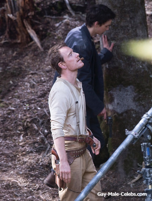Michael Fassbender Flashing His Cock While Pissing