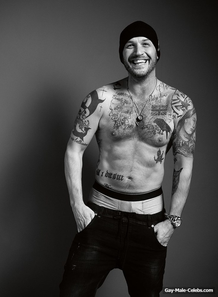 Tom Hardy Shirtless For Esquire Magazine