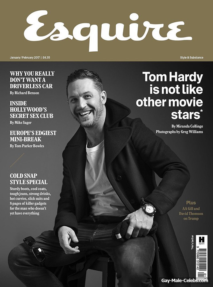 Tom Hardy Shirtless For Esquire Magazine