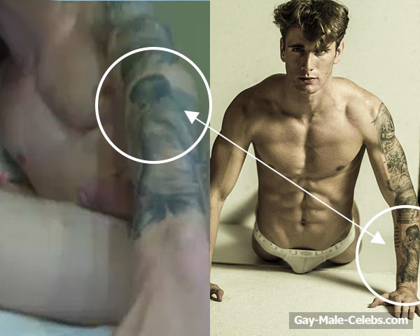 Male Model Ross Hindmarch Dildoing Himself On Camera