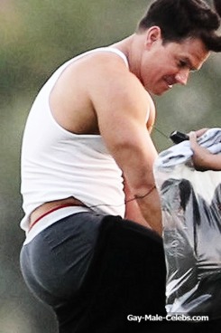 Hollywood Male Star Mark Wahlberg Paparazzi Bulge Photos