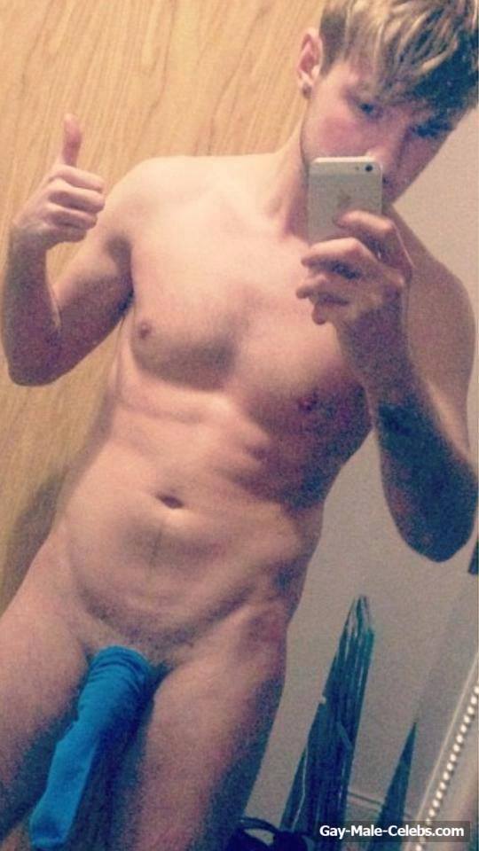 Lloyd Daniels Posing Totally Naked and Shooting His Cock In The Sock