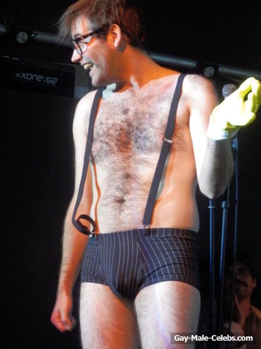 British Alternative Comedian Adam Larter Frontal Nude On Stage