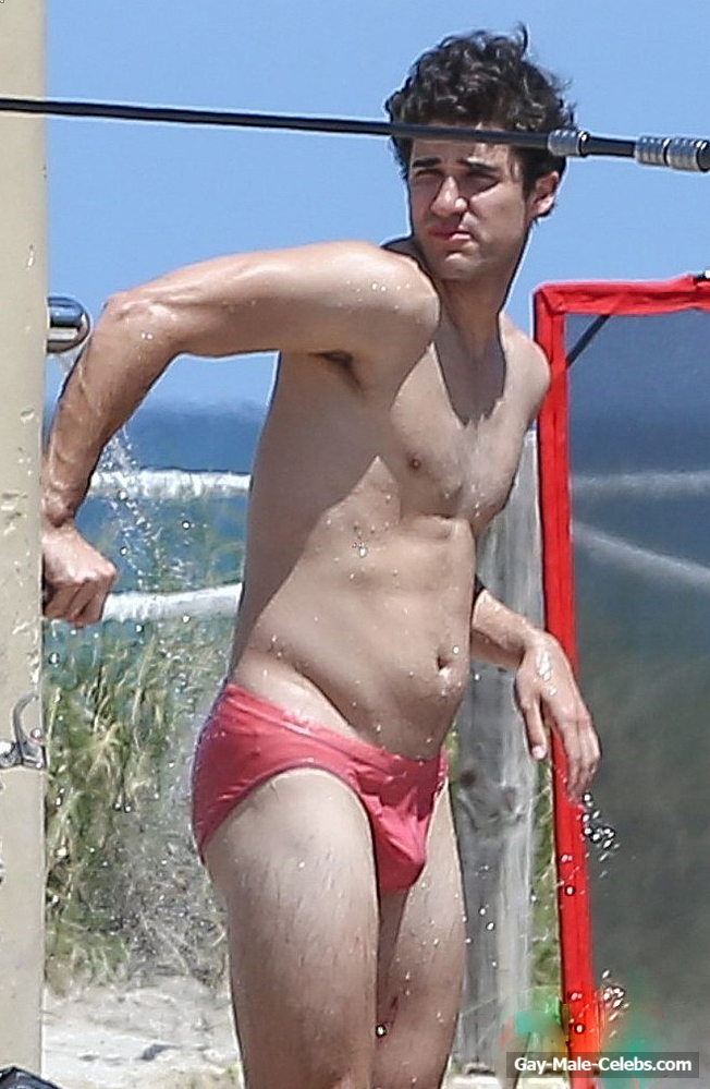 Darren Criss Paparazzi Bulge and Wet Speedo Photos