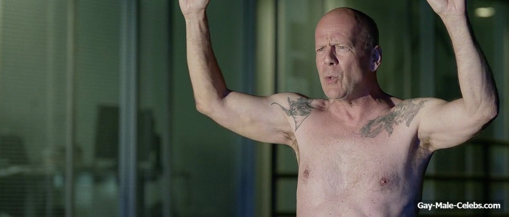 Bruce Willis Nude And Gets Gun In His Tight Ass In The Once Upon A Time In Venice