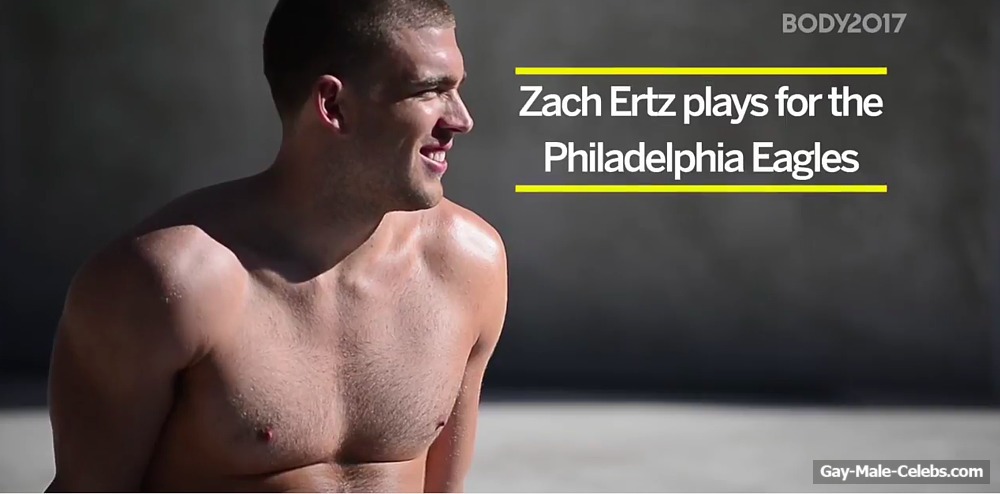 Zach Ertz Posing Absolutely Naked For ESPN.
