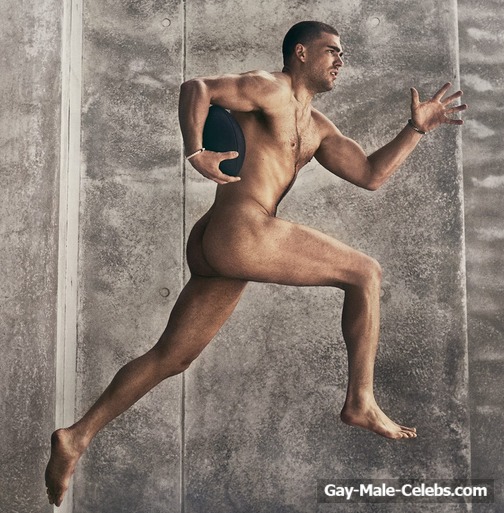 Zach Ertz Posing Absolutely Naked For ESPN