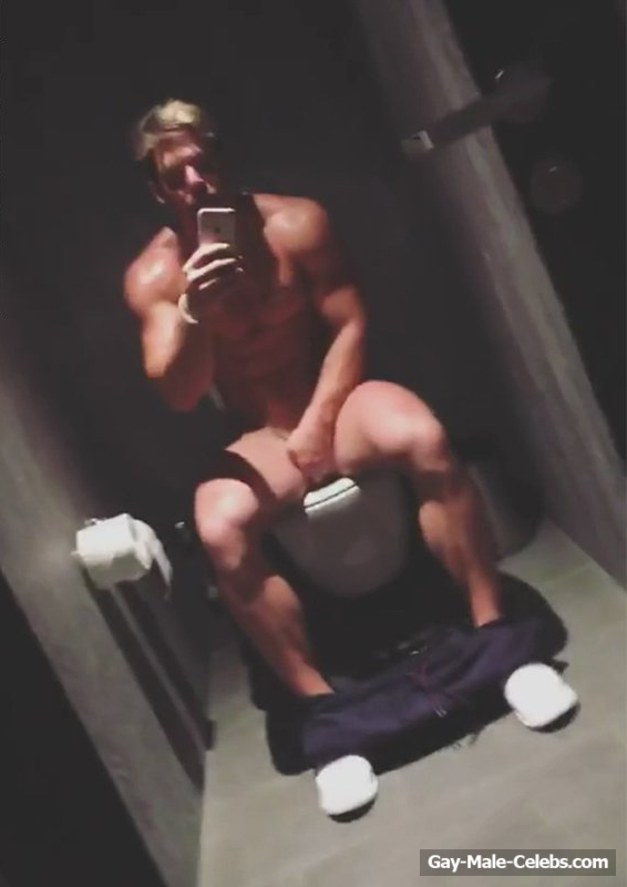 Joss Mooney Shooting His Muscle Ass In The Mirror