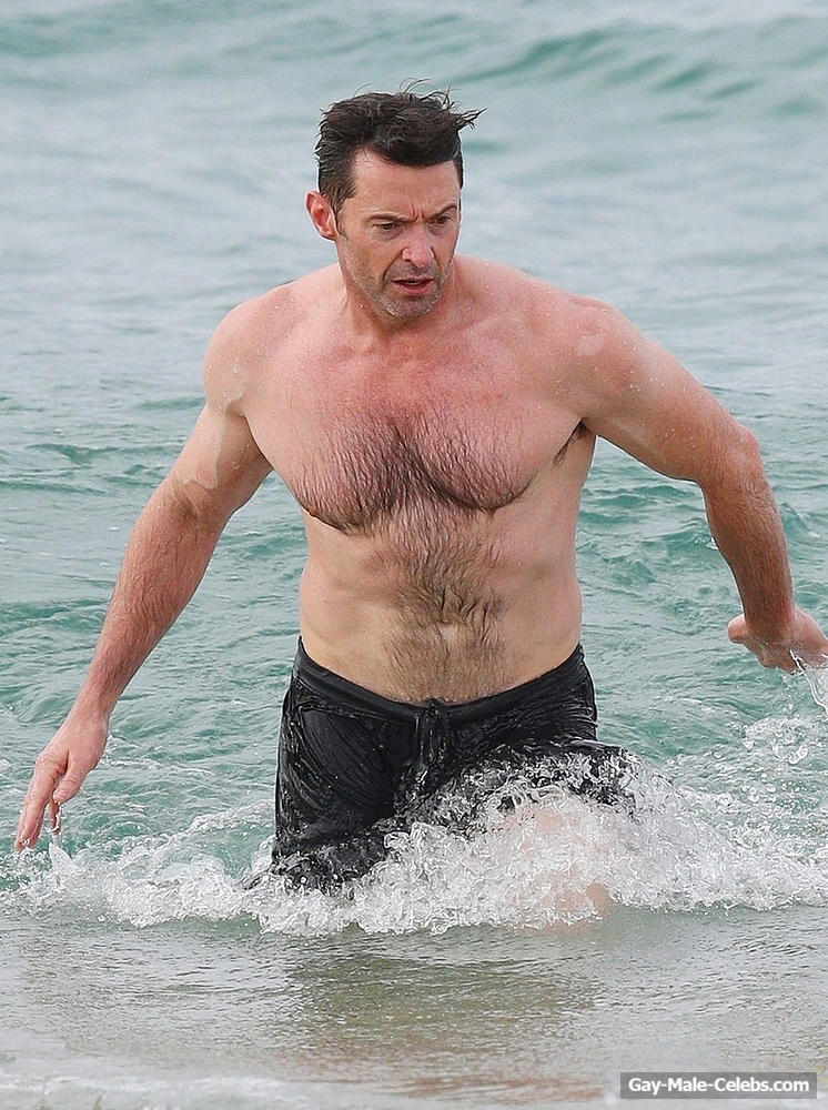 Hugh Jackman Caught Shirtless At Bondi Beach