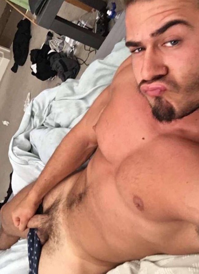 Love Island Star James Khan Shows Off His Cock - Gay-Male-Celebs.com.