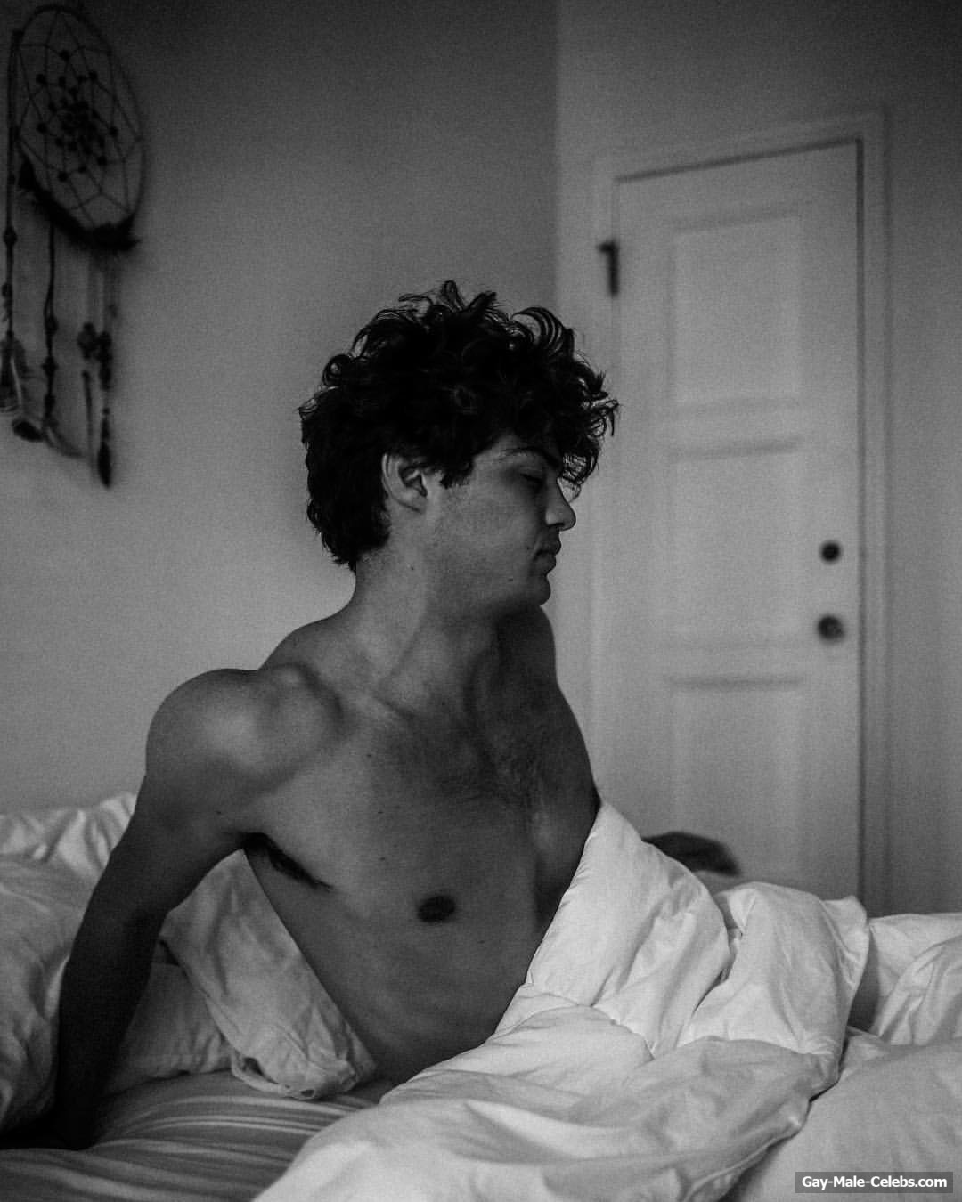Noah Centineo Shirtless In A Bed