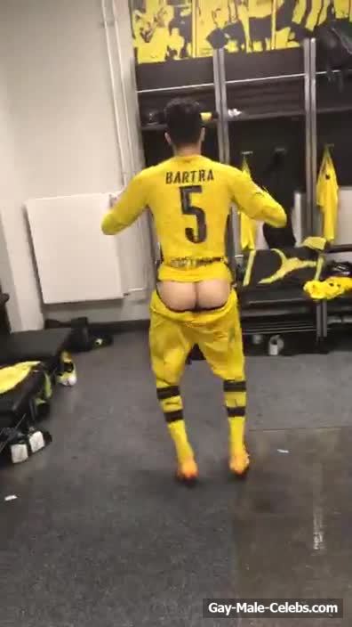 Spanish Professional Footballer Marc Bartra Shakes His Tight Bum