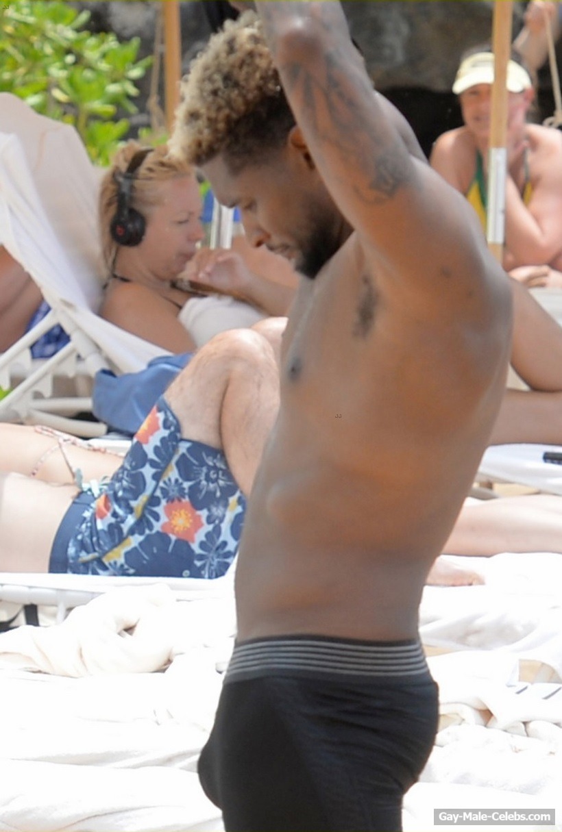 Usher Paparazzi Seriously Bulge Beach Photos