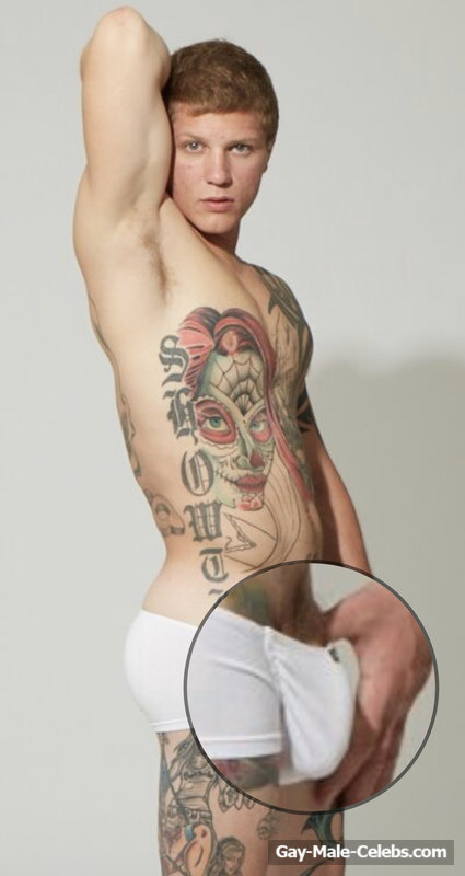 American MMA Fighter Brett Shoenfelt Posing Frontal Naked &amp; Sexy Underwear