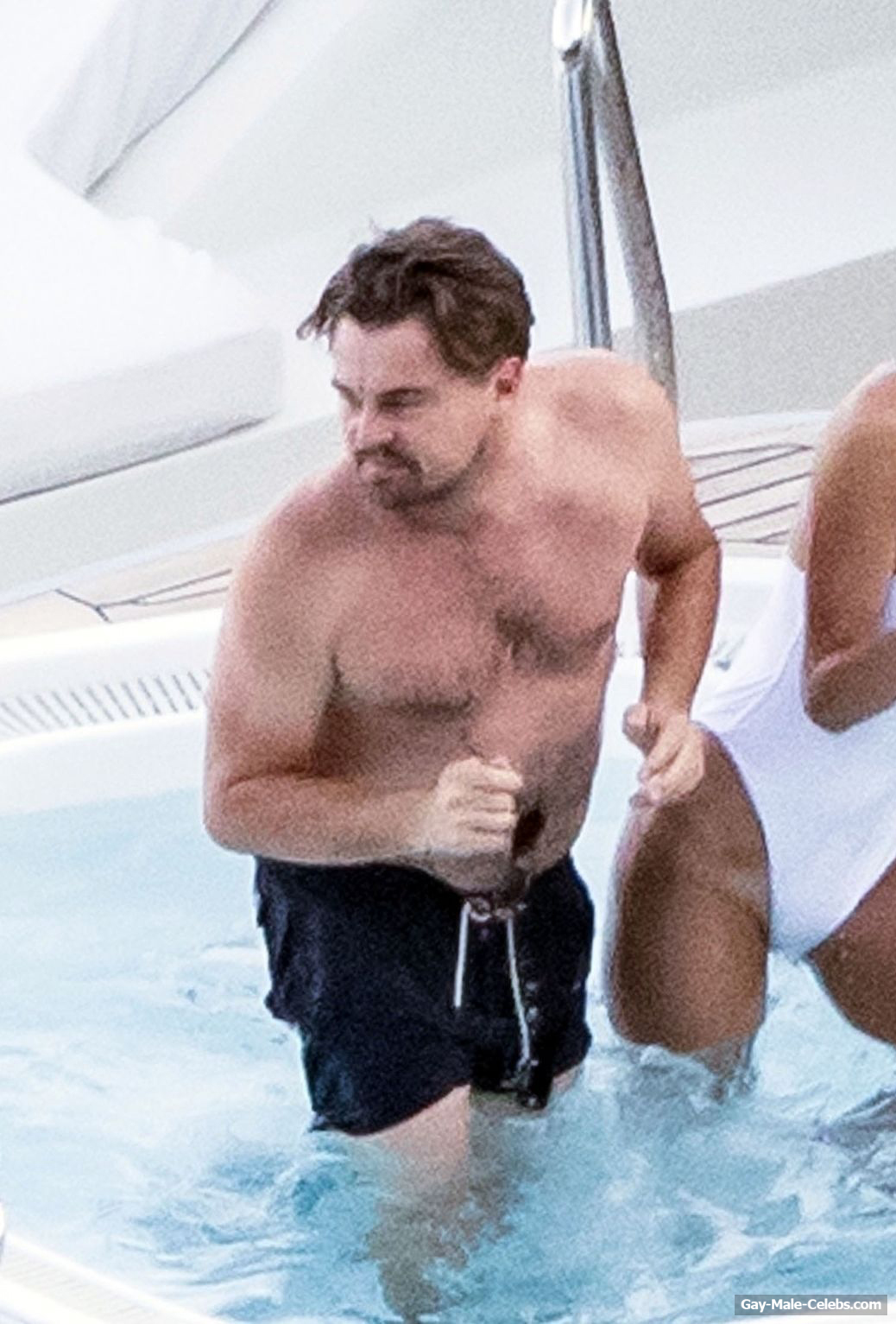 Leonardo DiCaprio Caught Relaxing Shirtless On A Yacht