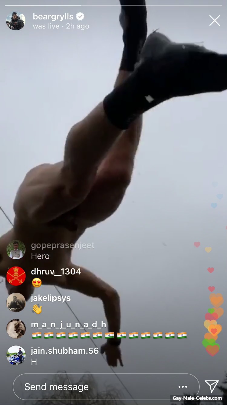 Bear Grylls Nude Big Cock During Live Stream