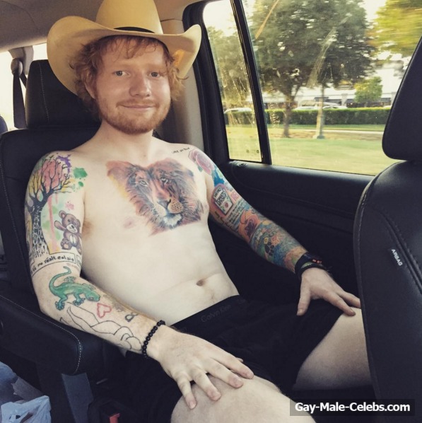 Ed Sheeran Shirtless And Bulge Photos