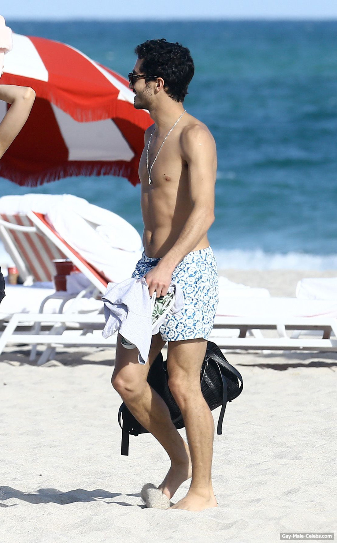 Chino Darin Shirtless Beach Photos