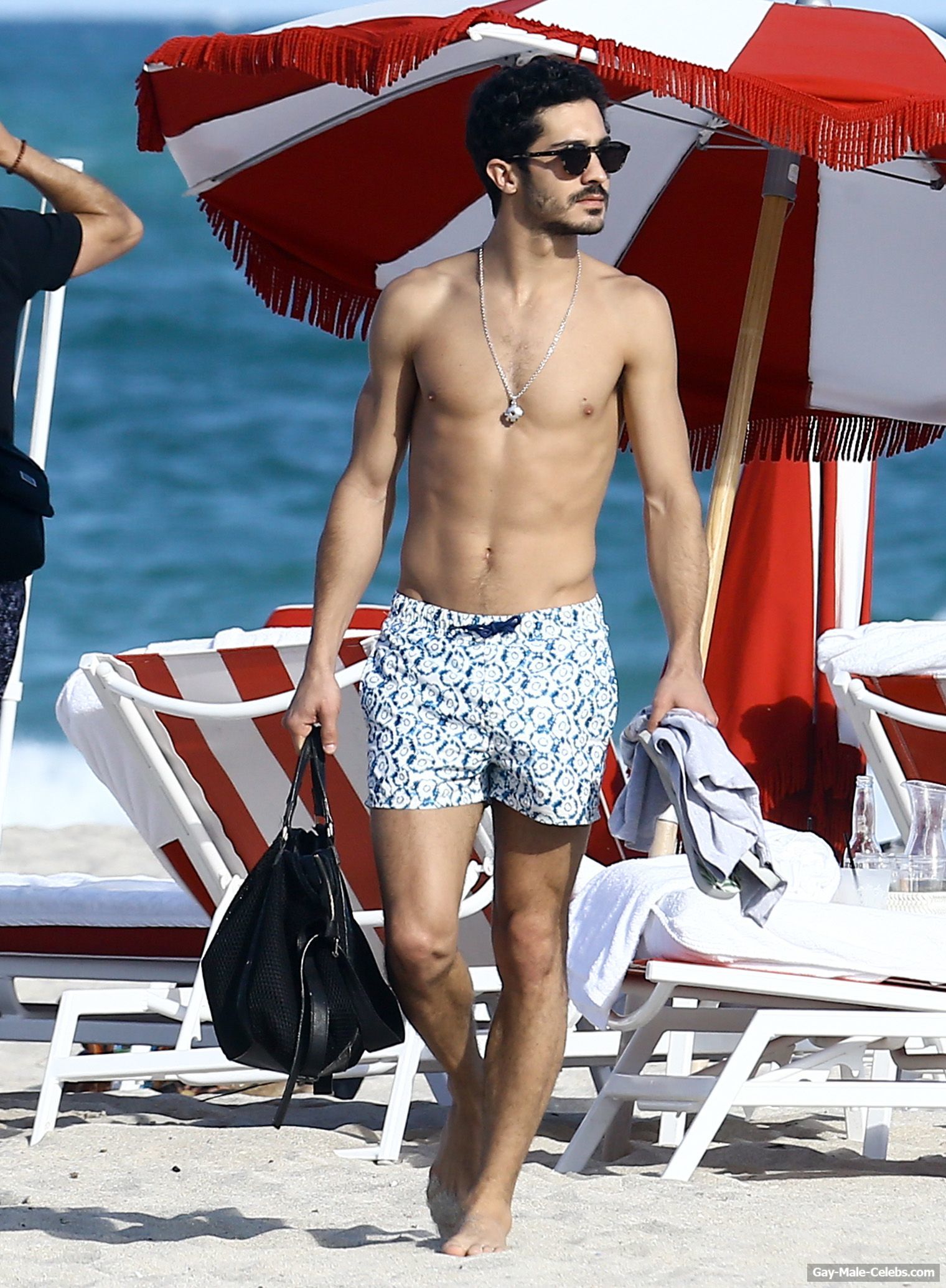 Chino Darin Shirtless Beach Photos