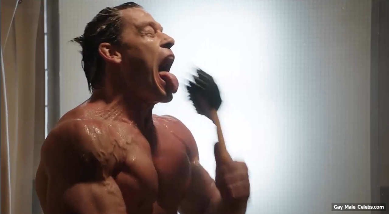 John Cena Shirtless Shower Scene in Playing with Fire