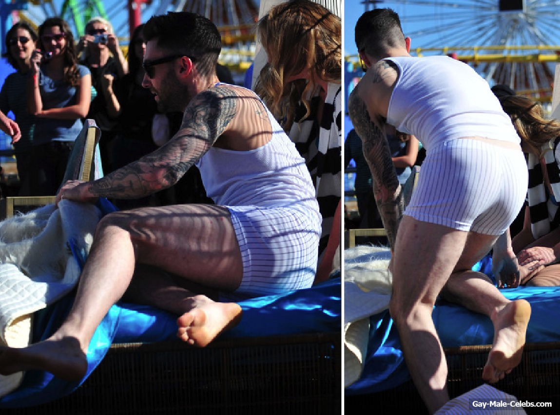 Adam Levine Shirtless &amp; Underwear Bulge Pics