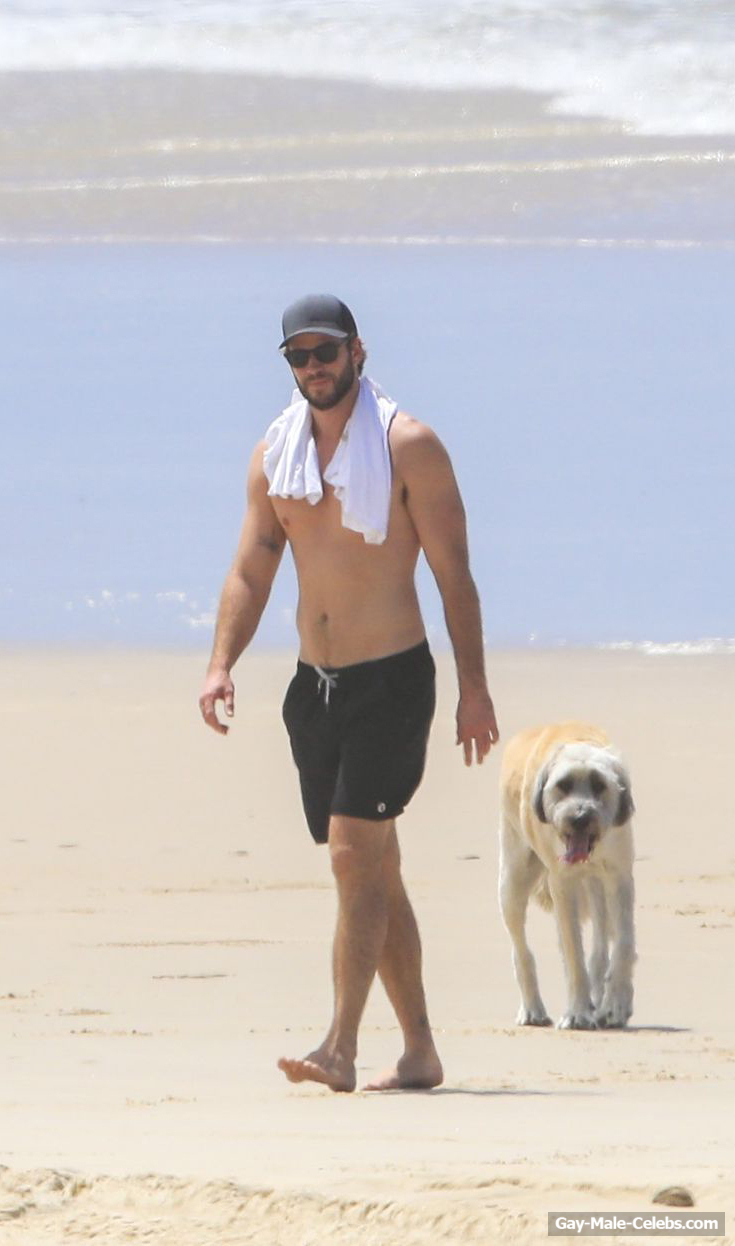 Liam Hemsworth Looks Hot Shirtless On A Beach
