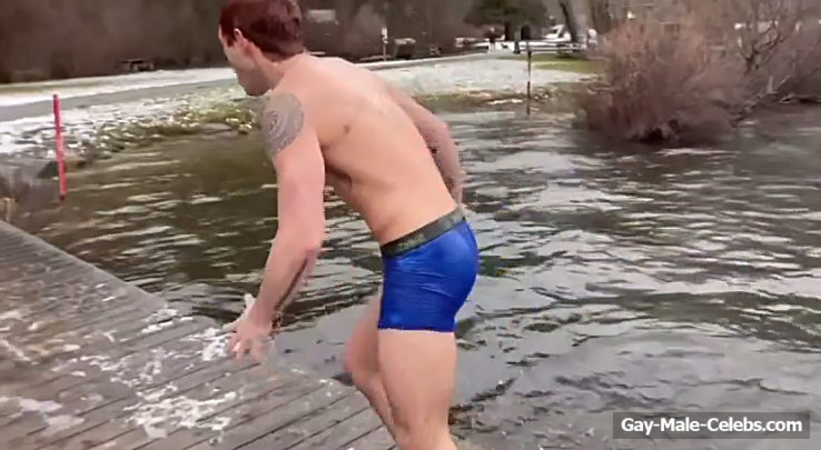 K. J. Apa Shirtless &amp; Wet Underwear Bulge Video