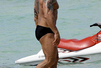 Dave Bautista shirtless beach