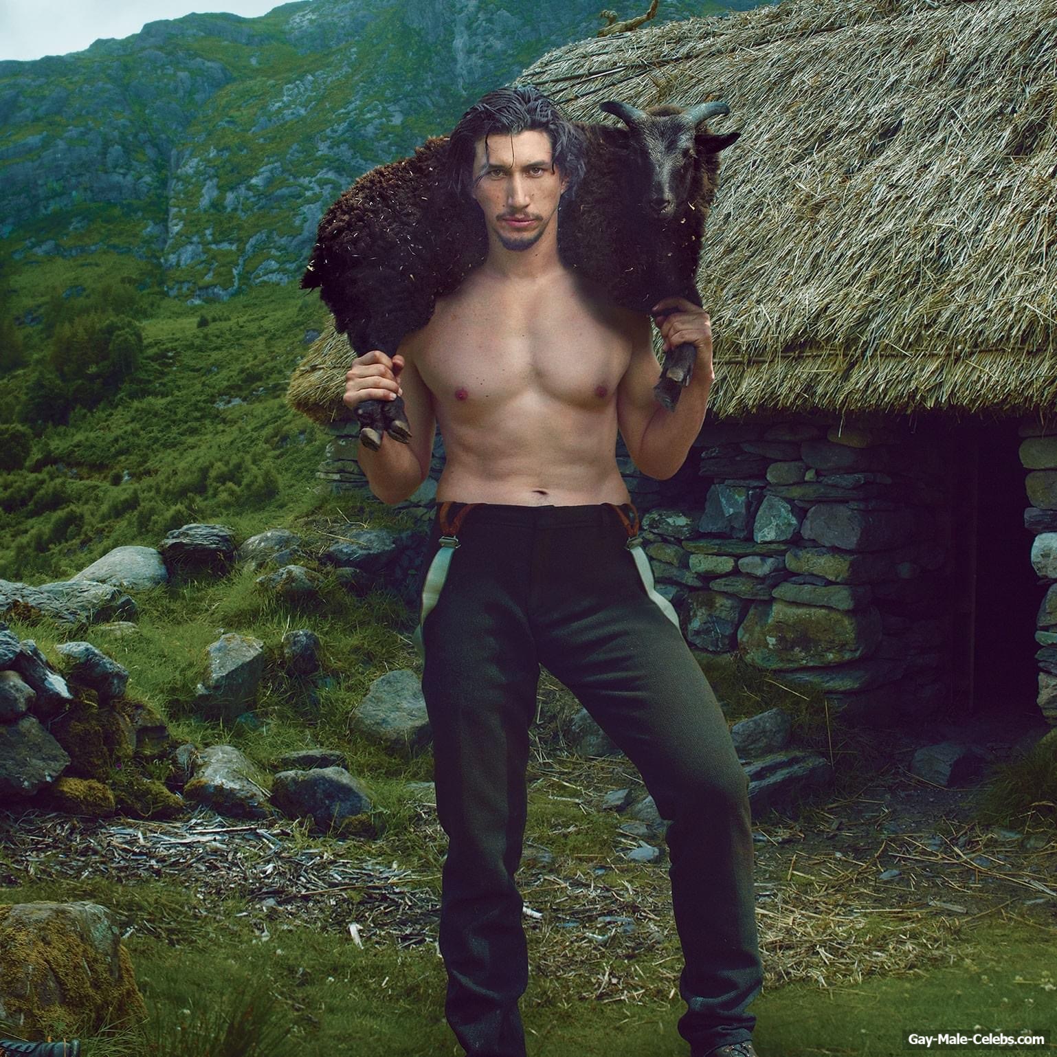 Adam Driver Shirtless &amp; Sexy For Burberry Campaign
