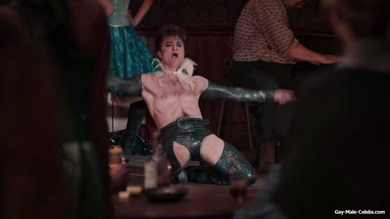Daniel Radcliffe Shirtless Striptease in Miracle Workers