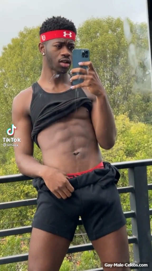 Lil Nas X Huge Bulge Selfie Video