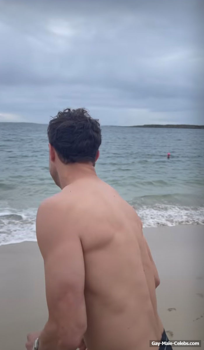 Jamie Dornan Shirtless Underwear Video On A Beach