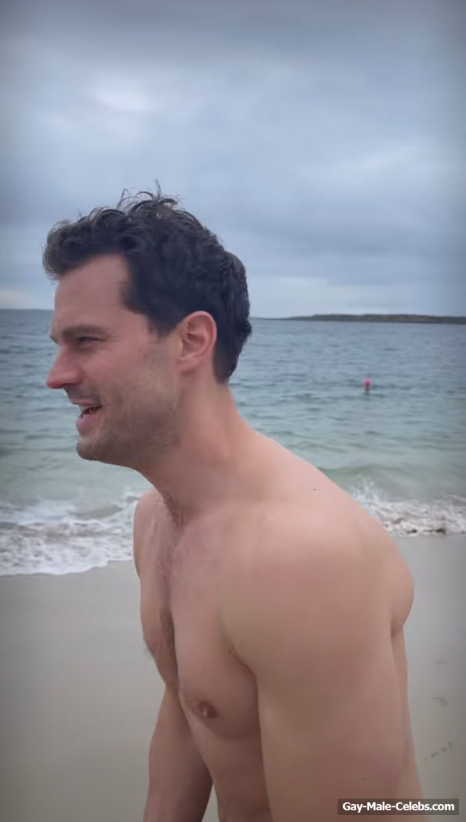 Jamie Dornan Shirtless Underwear Video On A Beach