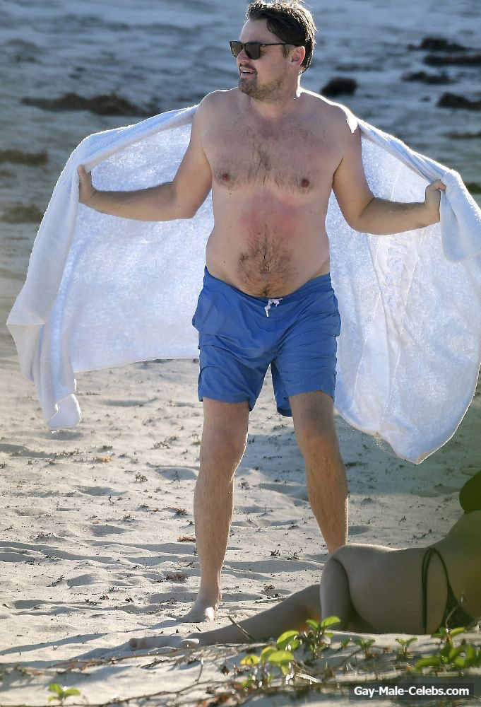 Leo DiCaprio Shirtless & Bulge During St Bart’s Vacation
