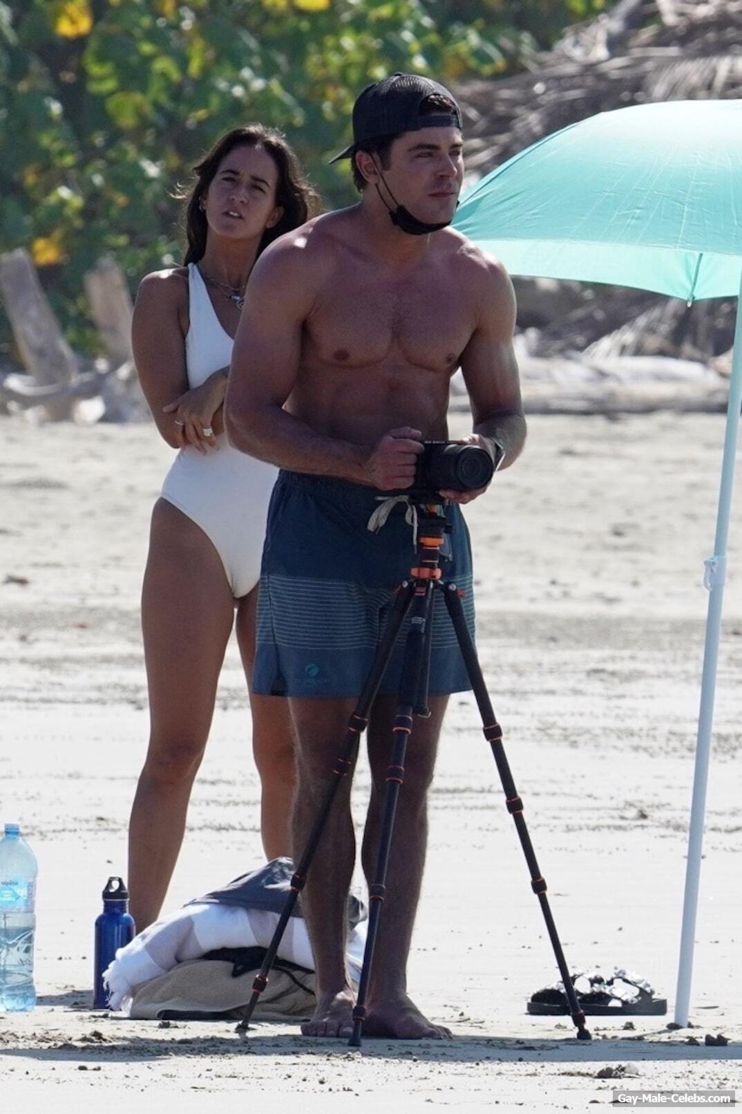 Zac Efron Strong ABS And Bulge in Costa Rica