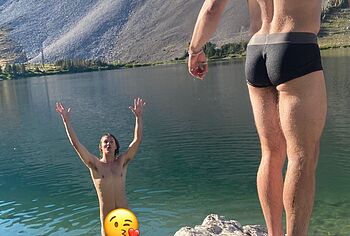 Ansel Elgort frontal nude
