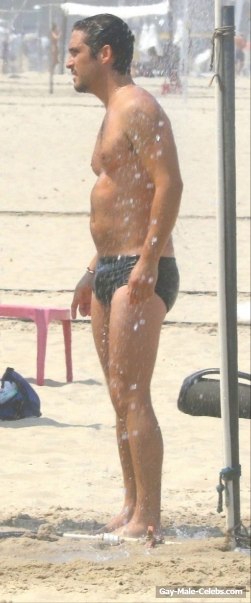 Diego Boneta Flashing His Erect Cock in Wet Speedos