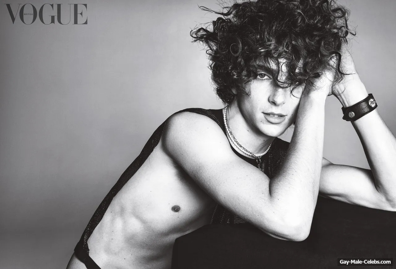 Timothée Chalamet Shirtless And Sexy for VOGUE