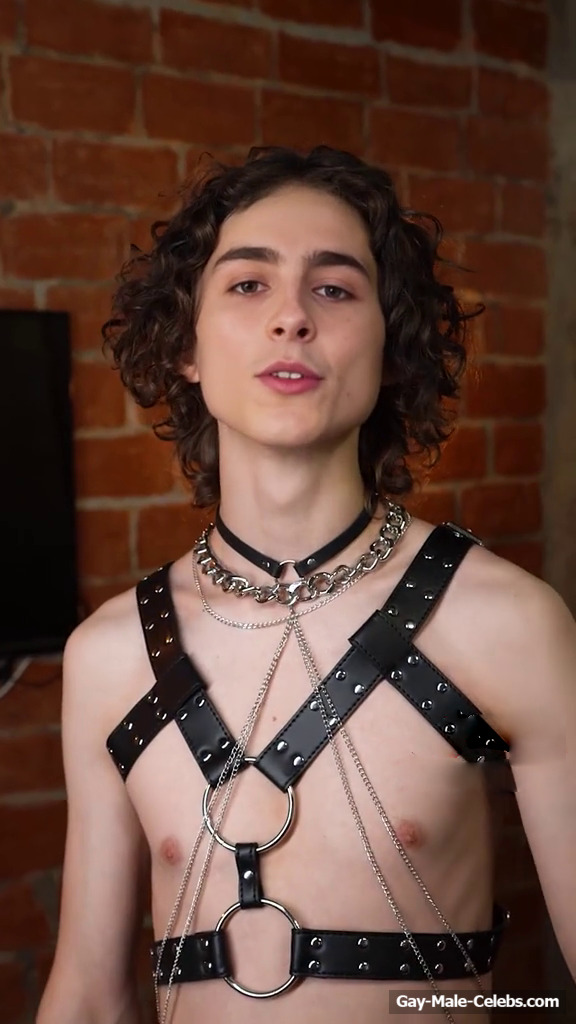 Timothée Chalamet Shows His Hot Body in BDSM Outfit
