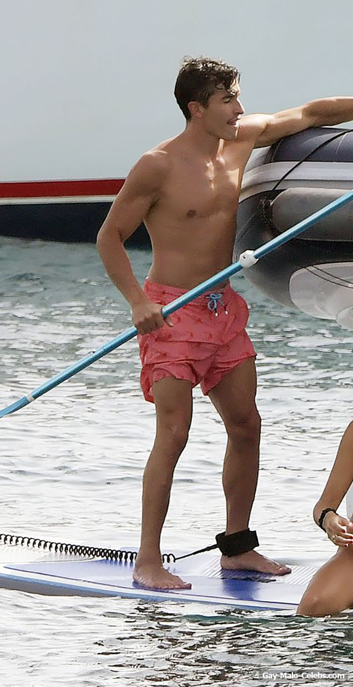 Marc Marquez Relaxing Shirtless On Yacht