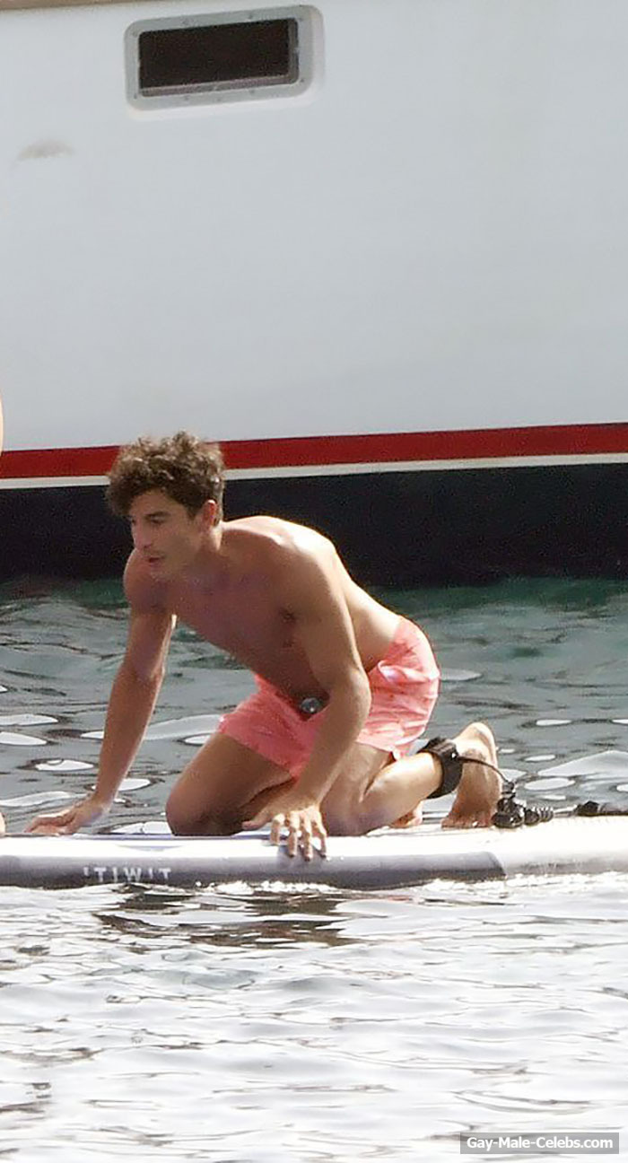 Marc Marquez Relaxing Shirtless On Yacht