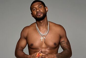 Usher shirtless