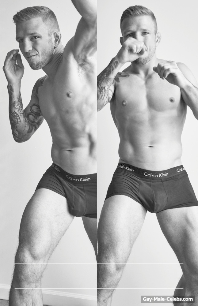 TJ Dillashaw Shirtless And Underwear Bulge Pics