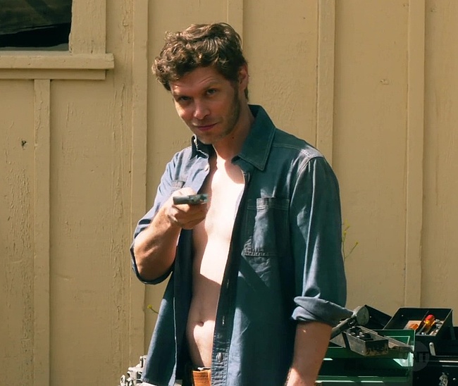 Joseph Morgan shirtless