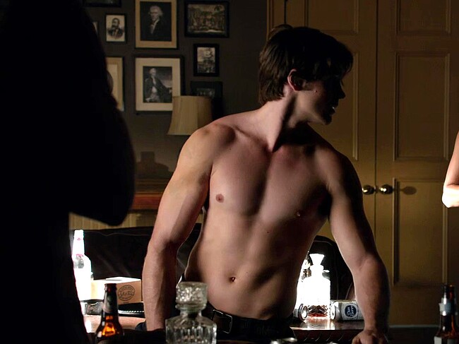 Steven R. McQueen shirtless