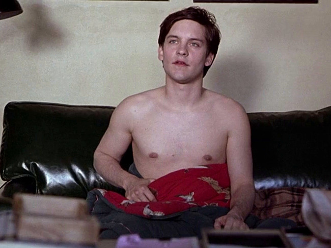 Tobey Maguire shirtless