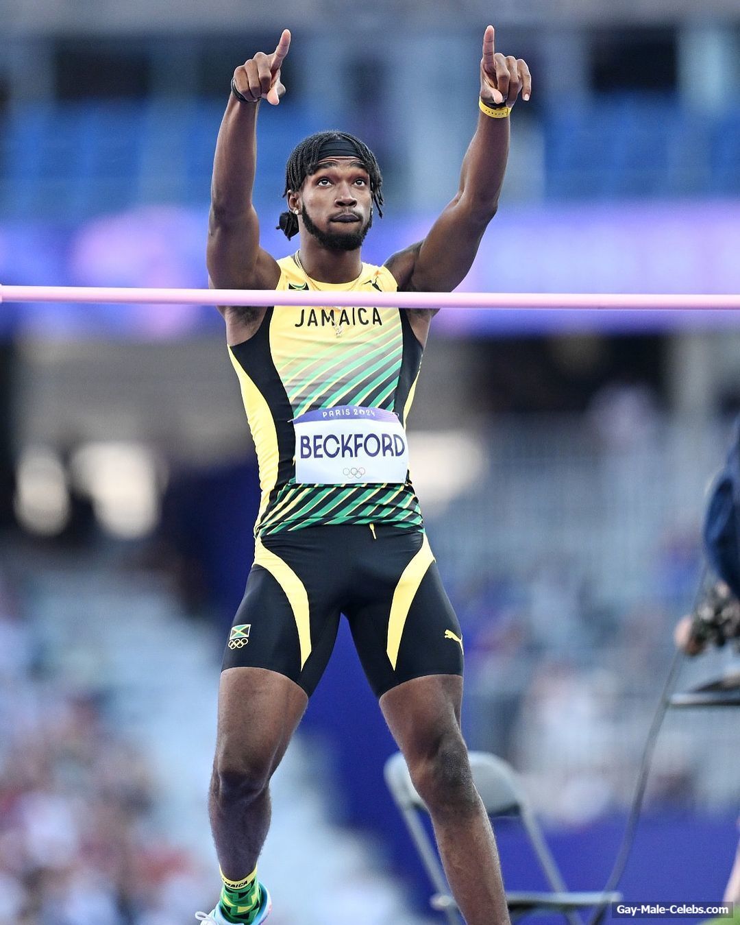 Romaine Beckford Huge Olympic Bulge Moment