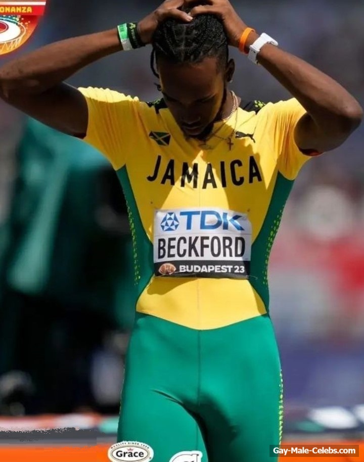 Romaine Beckford Huge Olympic Bulge Moment